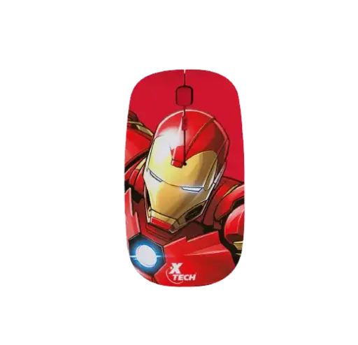 MOUSE INALAMBRICO XTECH IRON MAN 1600DPI ROJO XTMM340IM WL-XT-M340IM