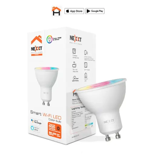 BOMBILLA LED NEXXT HOME NHB C310 GU10 SMART LED BULB RGB COLOR 110V NHB-C310