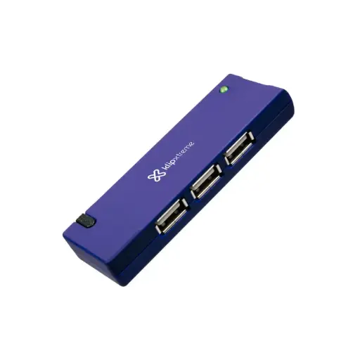 PORT PORTABLE USB KLIPX BLUE 4 HUB 2.0 KUH 400A KUH-400A