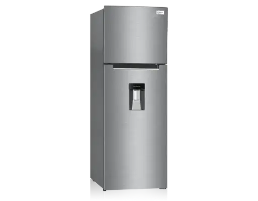 [051014] REFRIGERADOR OSTER 11 PIES LUZ LED DISPENSADOR   2 PUERTAS GRIS OS DF21400AVD