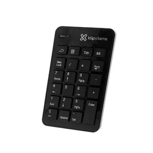 TECLADO NUMERICO INALAMBRICO KLIP XTREME JMP 110 COLOR NEGRO TIPO DE BATERIA: DOS PILAS AAA REQUERIMIENTOS: FAMILIA DE WINDOWS Y MAC OS NUMWL-KLX-110N