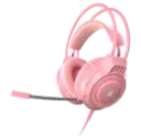 AUDIFONO XTECH PARA GAMERS 3.5MM RGB CON MICROFONO COLOR ROSA AUDIF-XT-XT564R