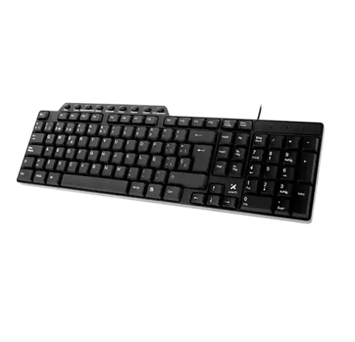 TECLADO CON CABLE XTECH KYBD WRD MM USB SPA XTK 160S BLACK XTK-160S