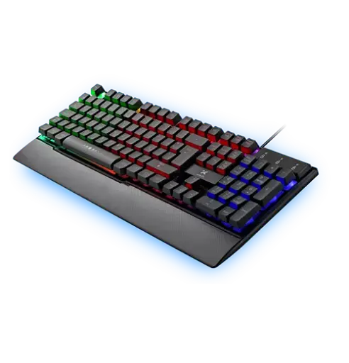 TECLADO XTECH XTK 510S PARA GAMERS USB ESPAÑOL CON ILUMINACION MULTICL TEC-XT-GAM510SU