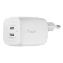 CARGADOR CUBO BELKIN DUAL USB C GAN WALL CHARGER WITH PPS 65W WCH013DQWH