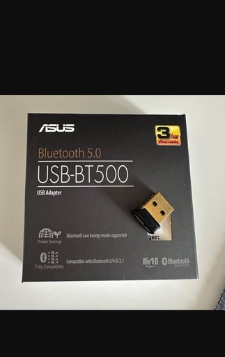 [011103] ADAPTADOR ASUS USB A BLUETOOTH 5.0 USB BT500 ADAP-AS-USBBT50