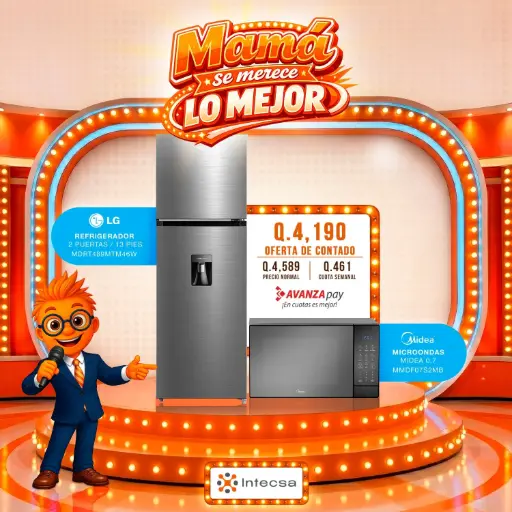 REFRIGERADOR MIDEA MDRT489MTM46W + MICROONDAS MIDEA MMDF07S2MB